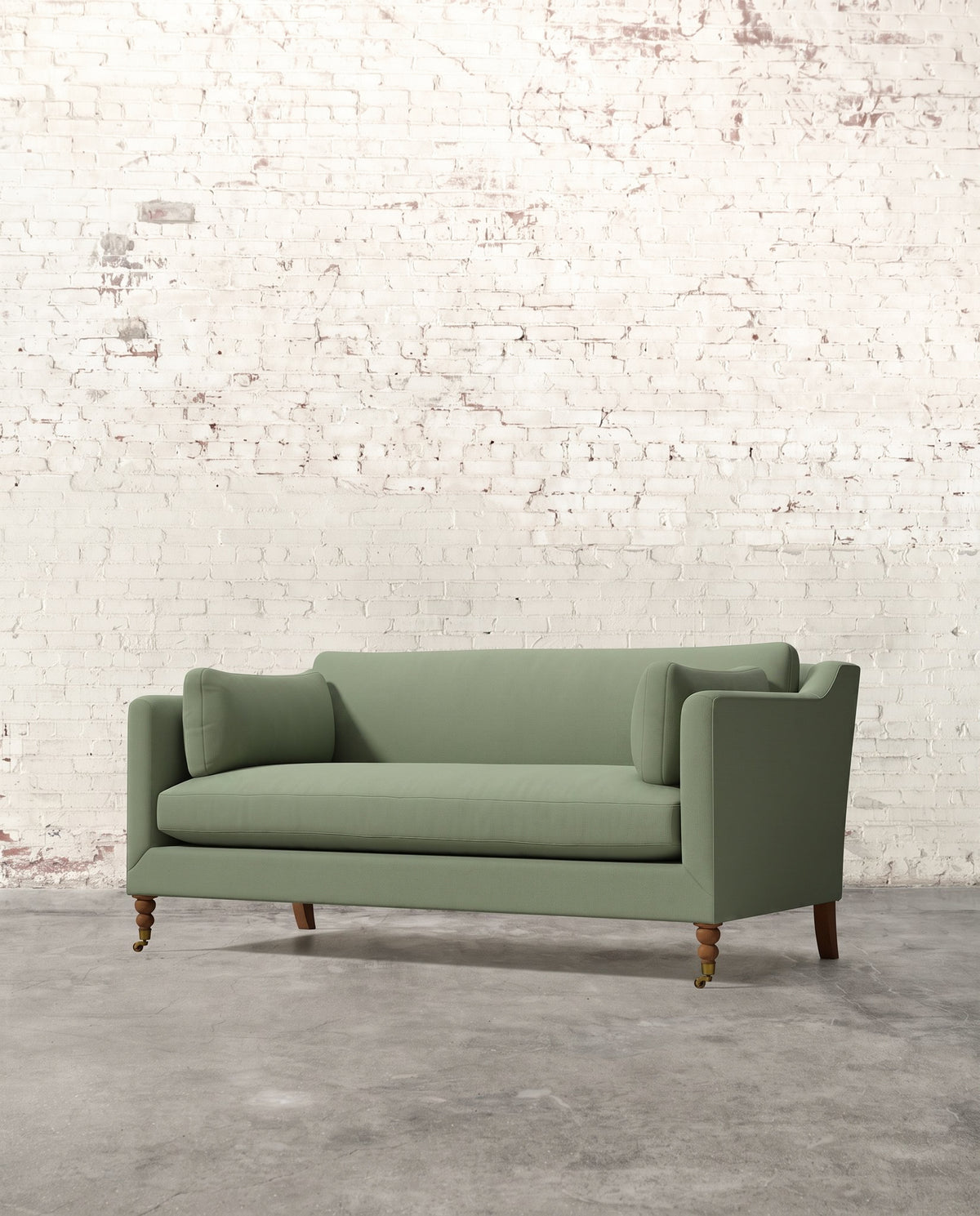 Francis 71" Sofa with Brass Casters