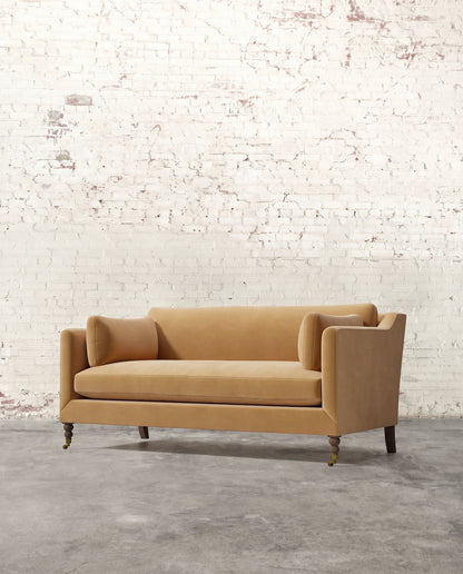 Francis 71" Sofa with Brass Casters