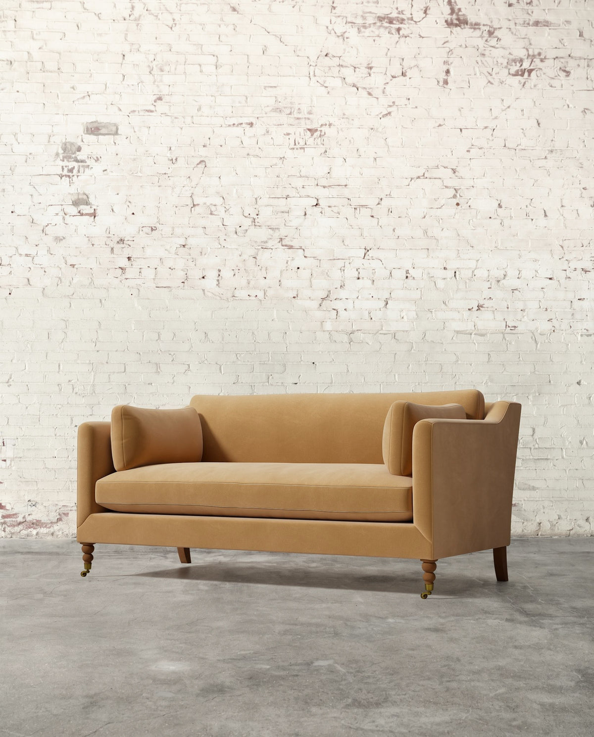 Francis 71" Sofa with Brass Casters
