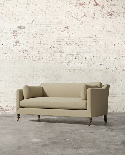 Francis 71" Sofa with Brass Casters