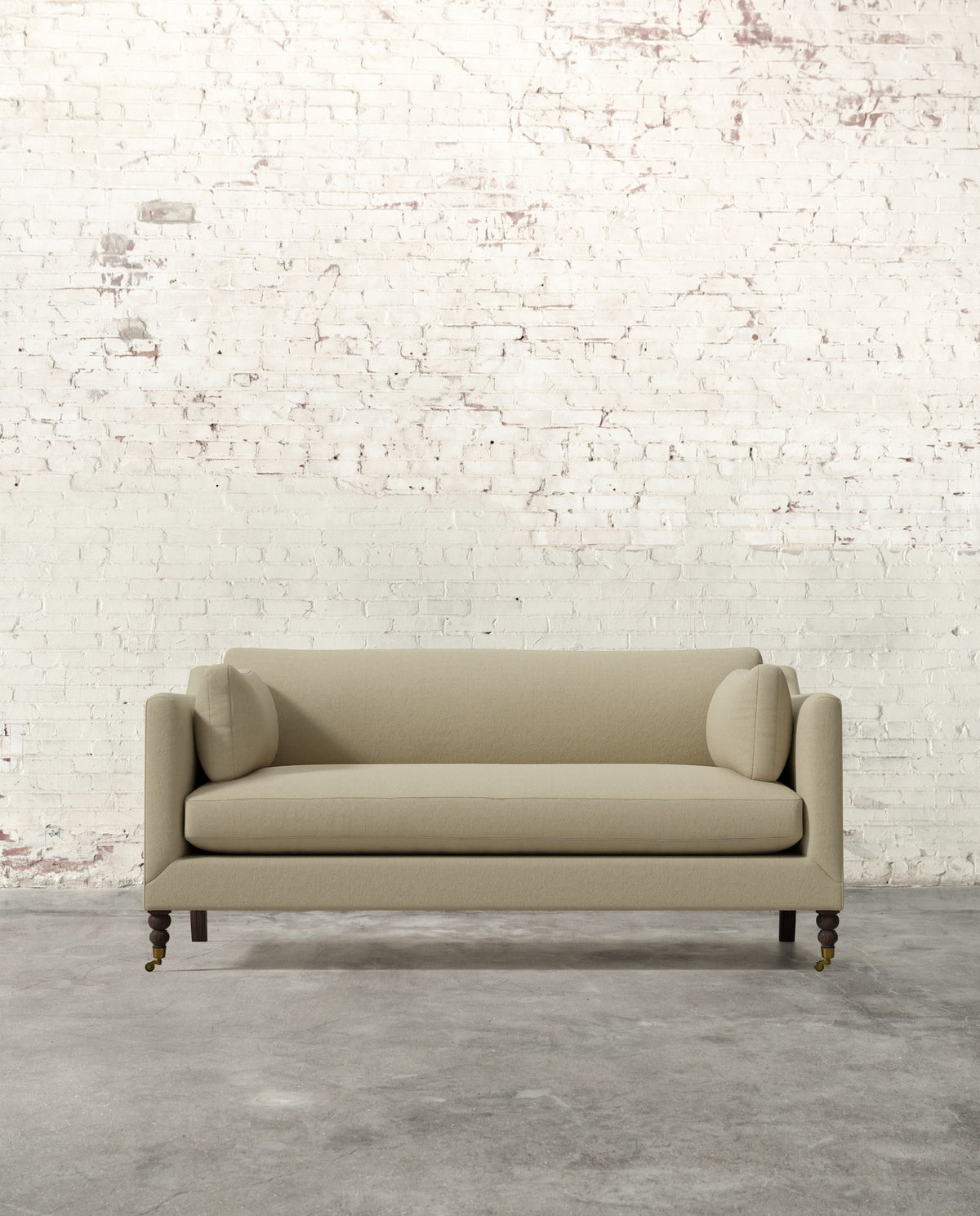 Francis 71" Sofa with Brass Casters