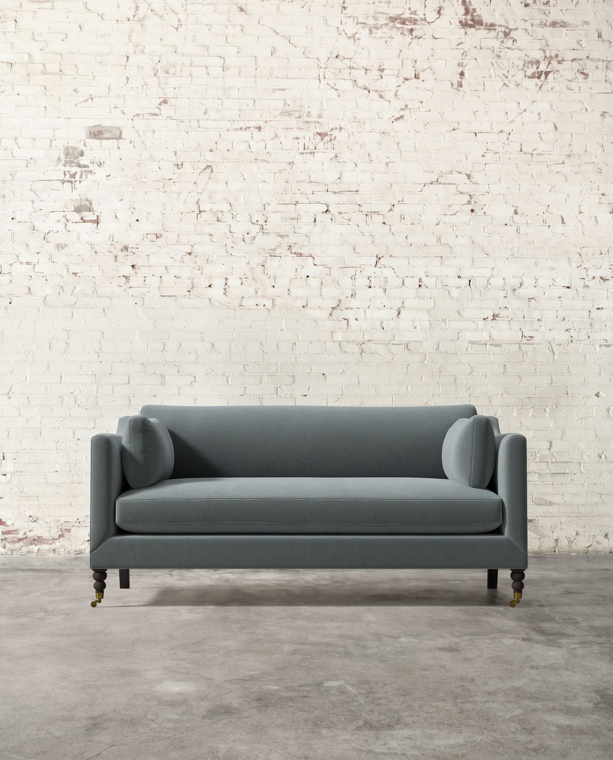 Francis 71" Sofa with Brass Casters