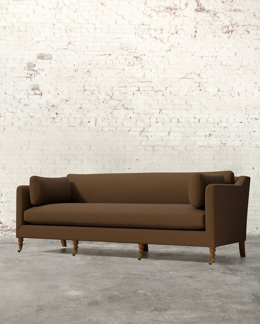 Francis 90" Sofa with Brass Casters