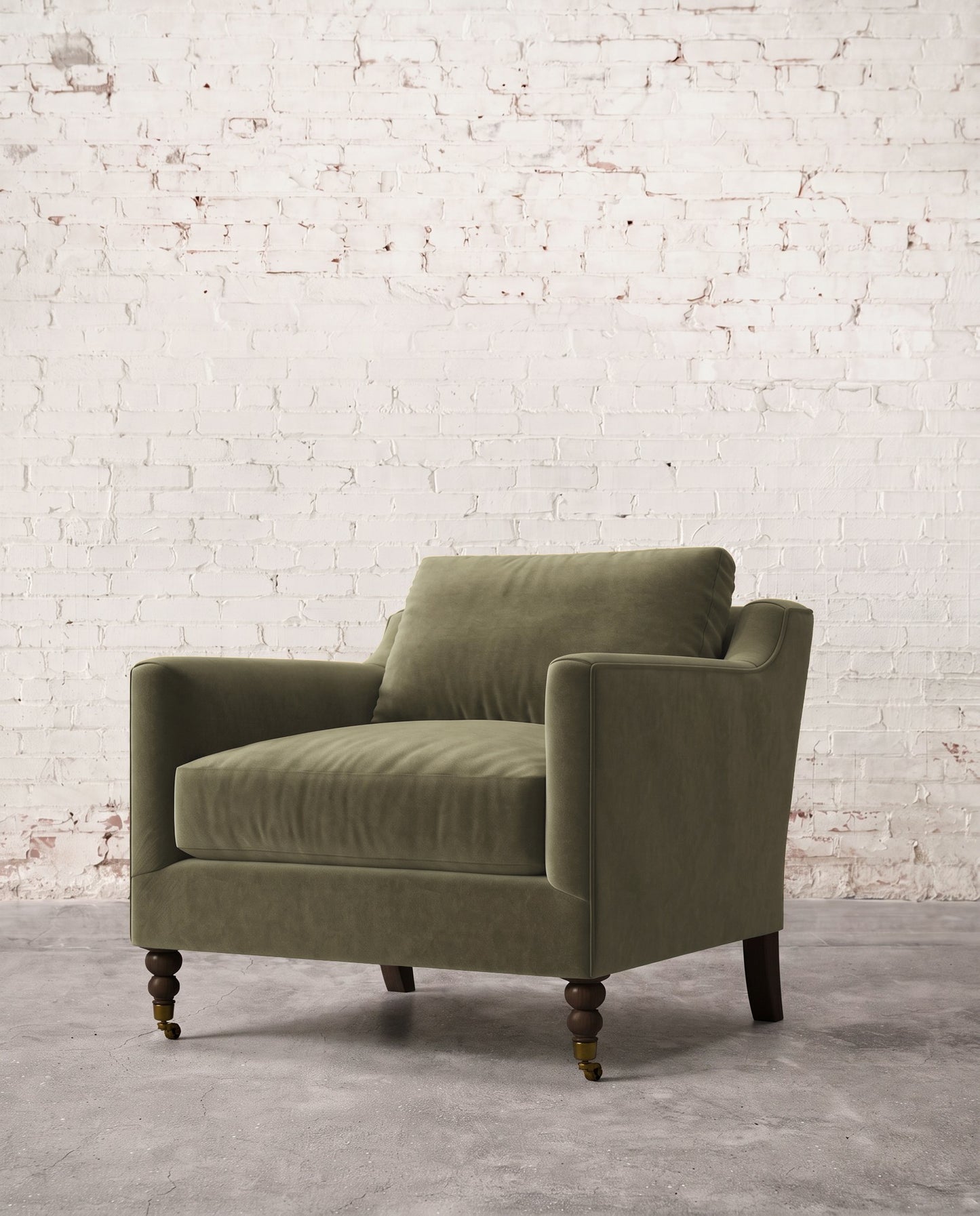 Francis Chair with Brass Casters