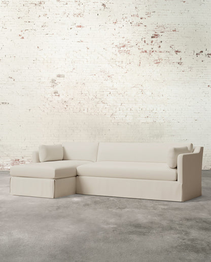 Francis Left Facing Slipcovered Sectional