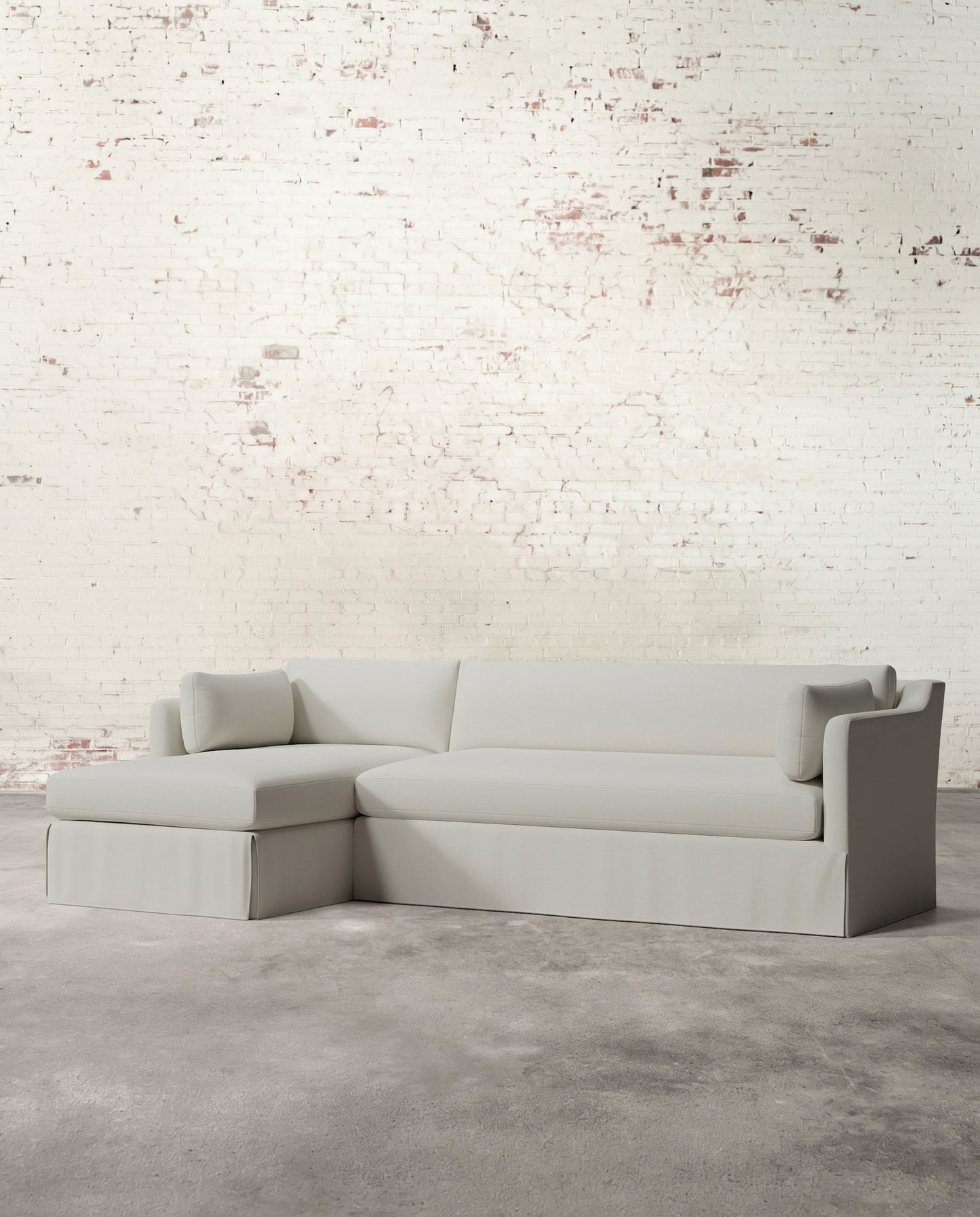Francis Left Facing Slipcovered Sectional