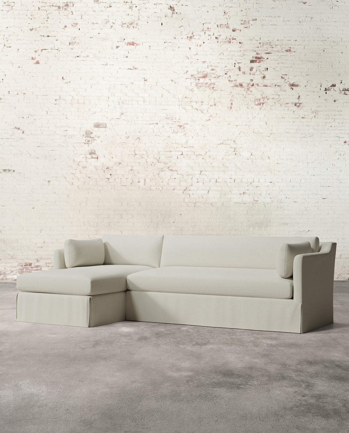 Francis Left Facing Slipcovered Sectional