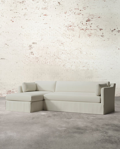 Francis Left Facing Slipcovered Sectional