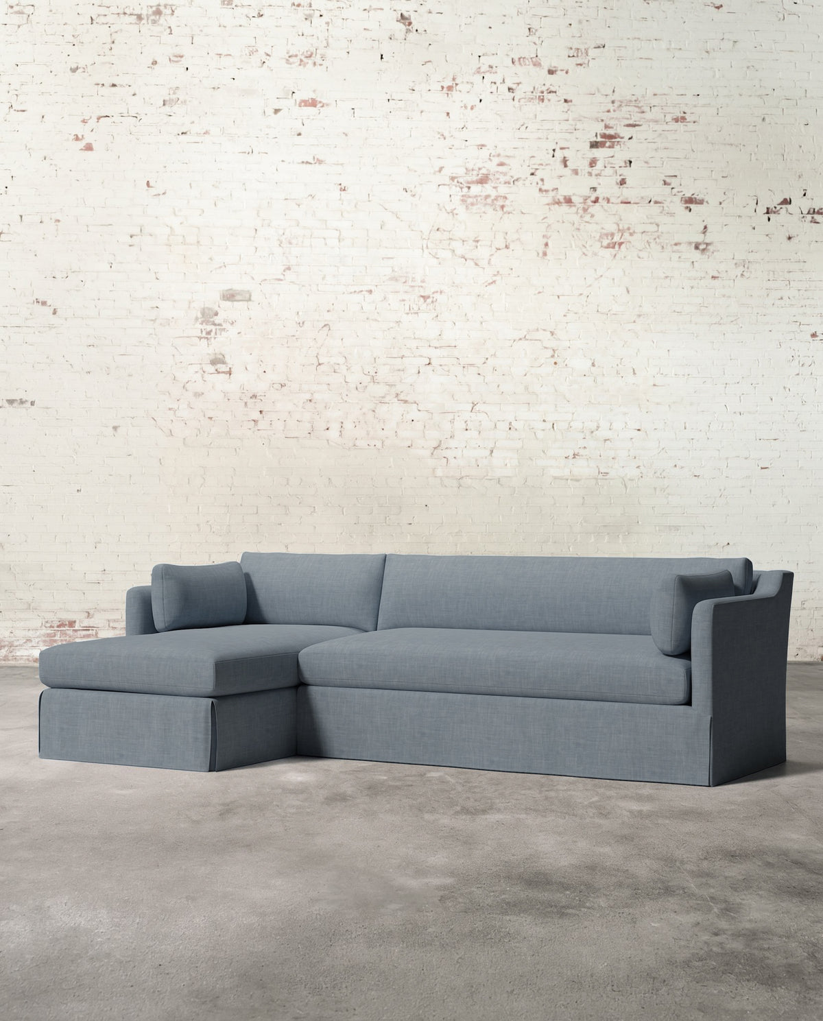 Francis Left Facing Slipcovered Sectional