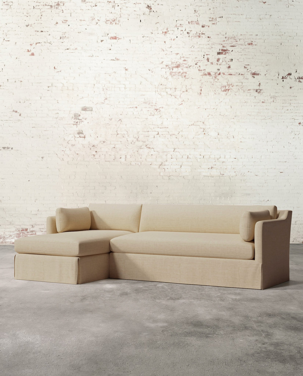 Francis Left Facing Slipcovered Sectional