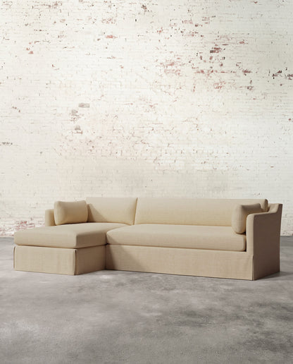 Francis Left Facing Slipcovered Sectional