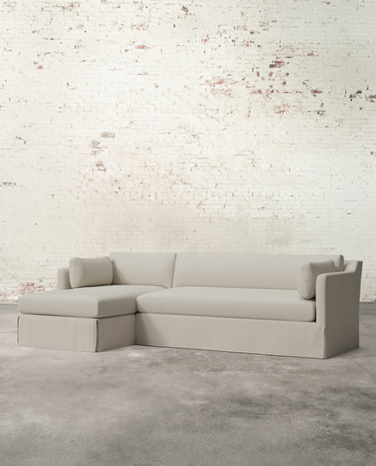 Francis Left Facing Slipcovered Sectional