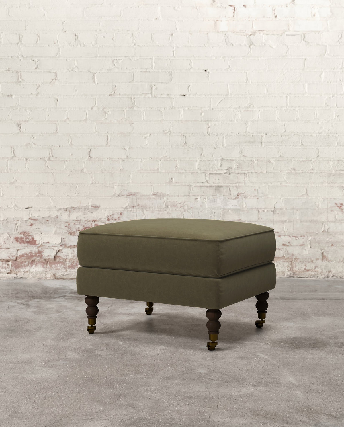 Francis Ottoman with Brass Casters