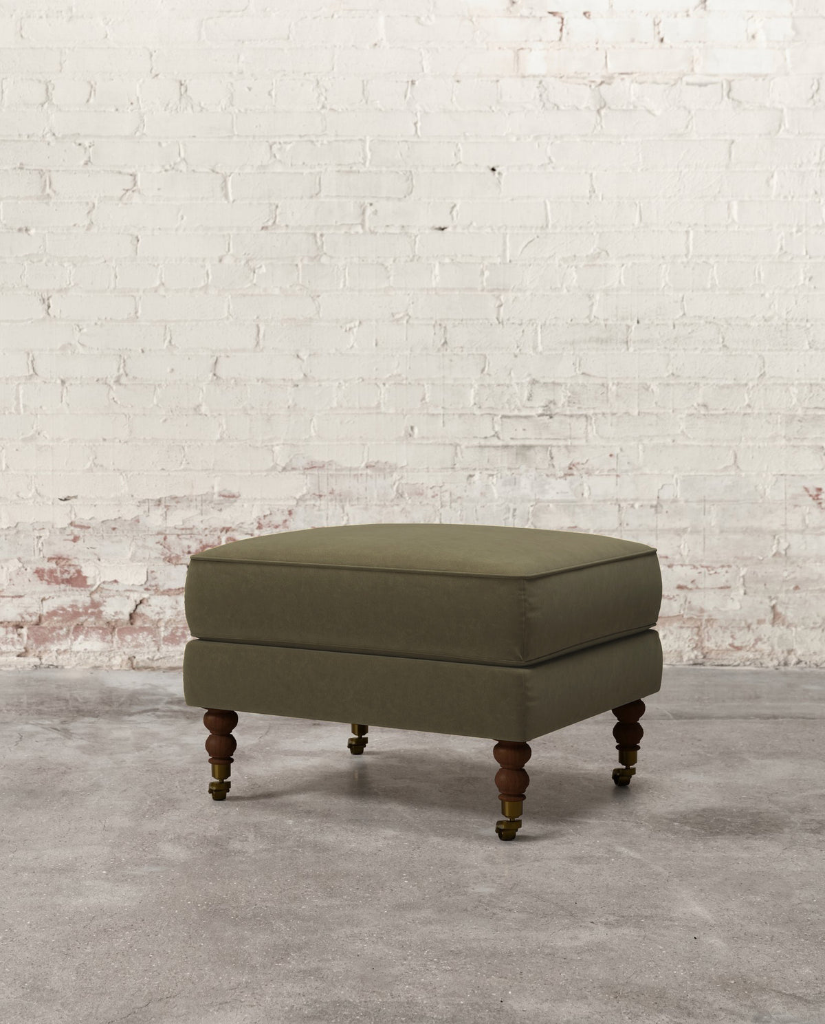 Francis Ottoman with Brass Casters