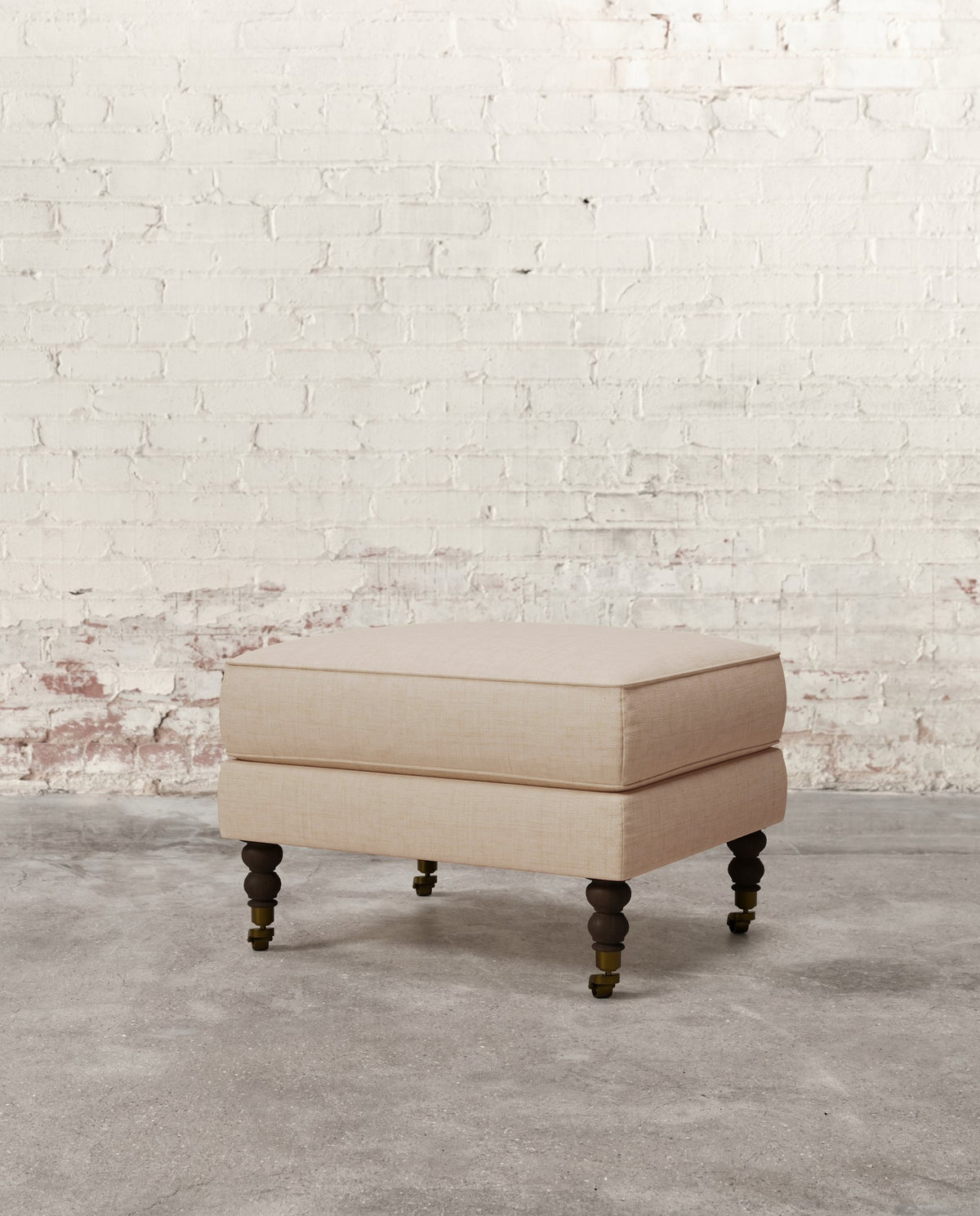 Francis Ottoman with Brass Casters