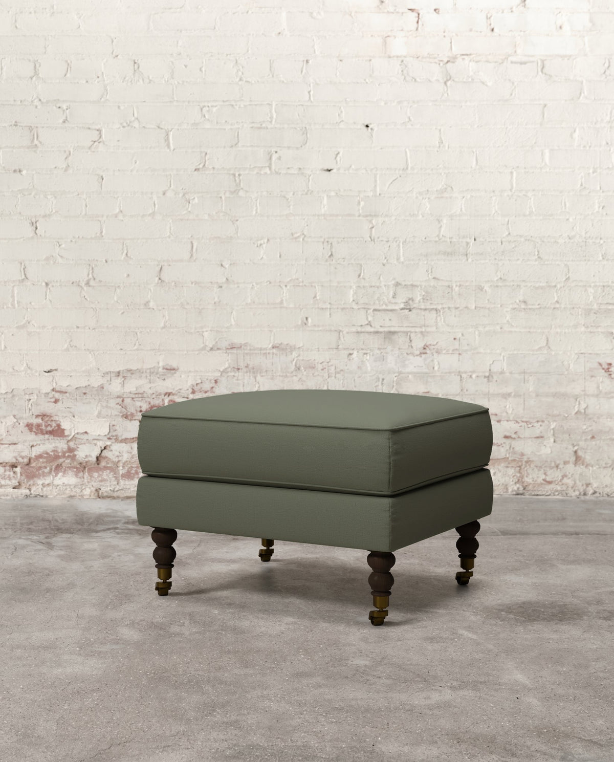 Francis Ottoman with Brass Casters