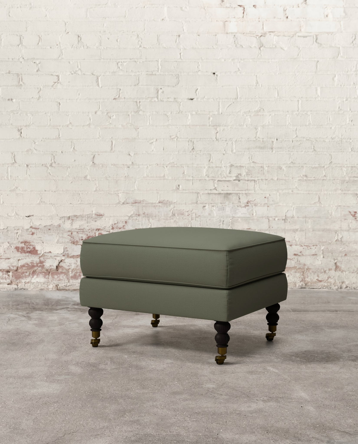 Francis Ottoman with Brass Casters