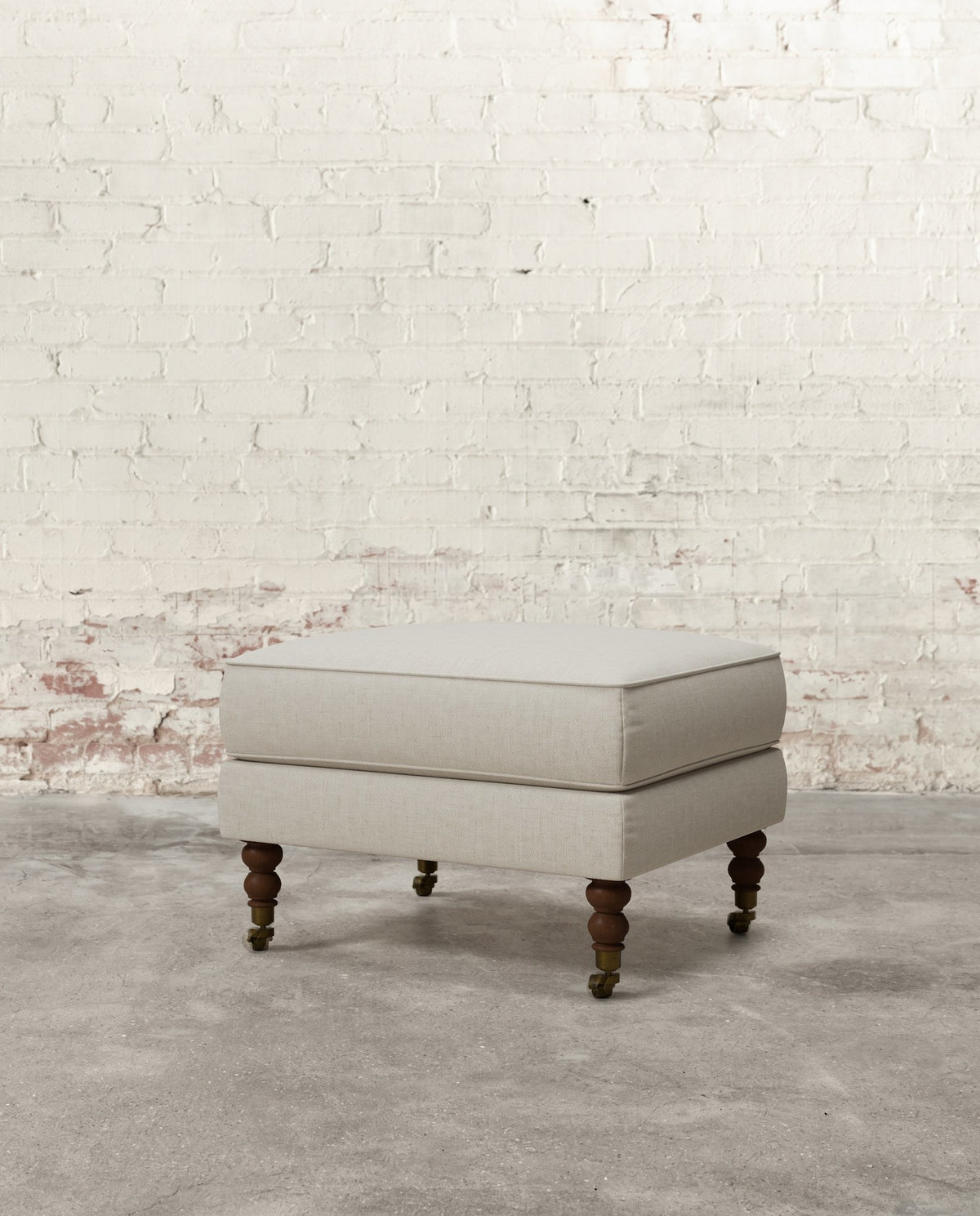 Francis Ottoman with Brass Casters