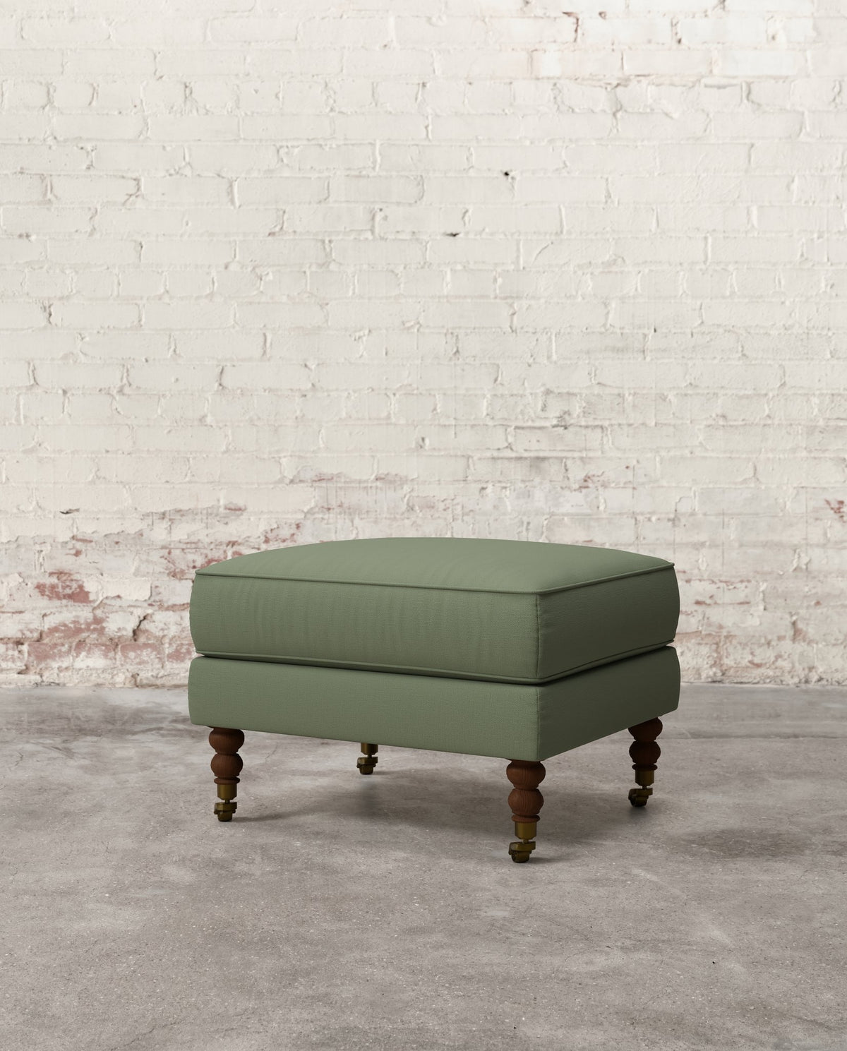 Francis Ottoman with Brass Casters