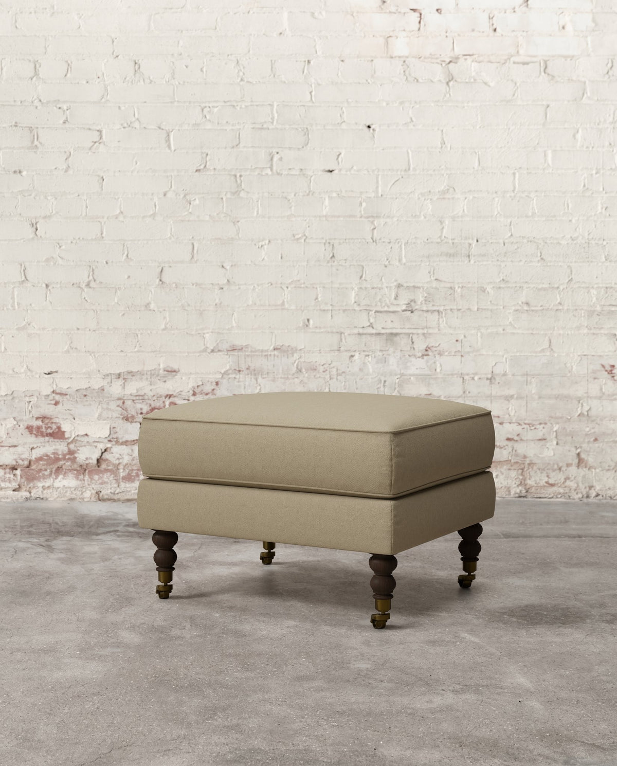 Francis Ottoman with Brass Casters