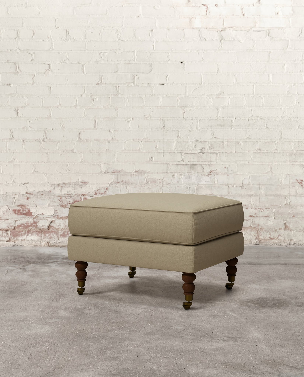 Francis Ottoman with Brass Casters