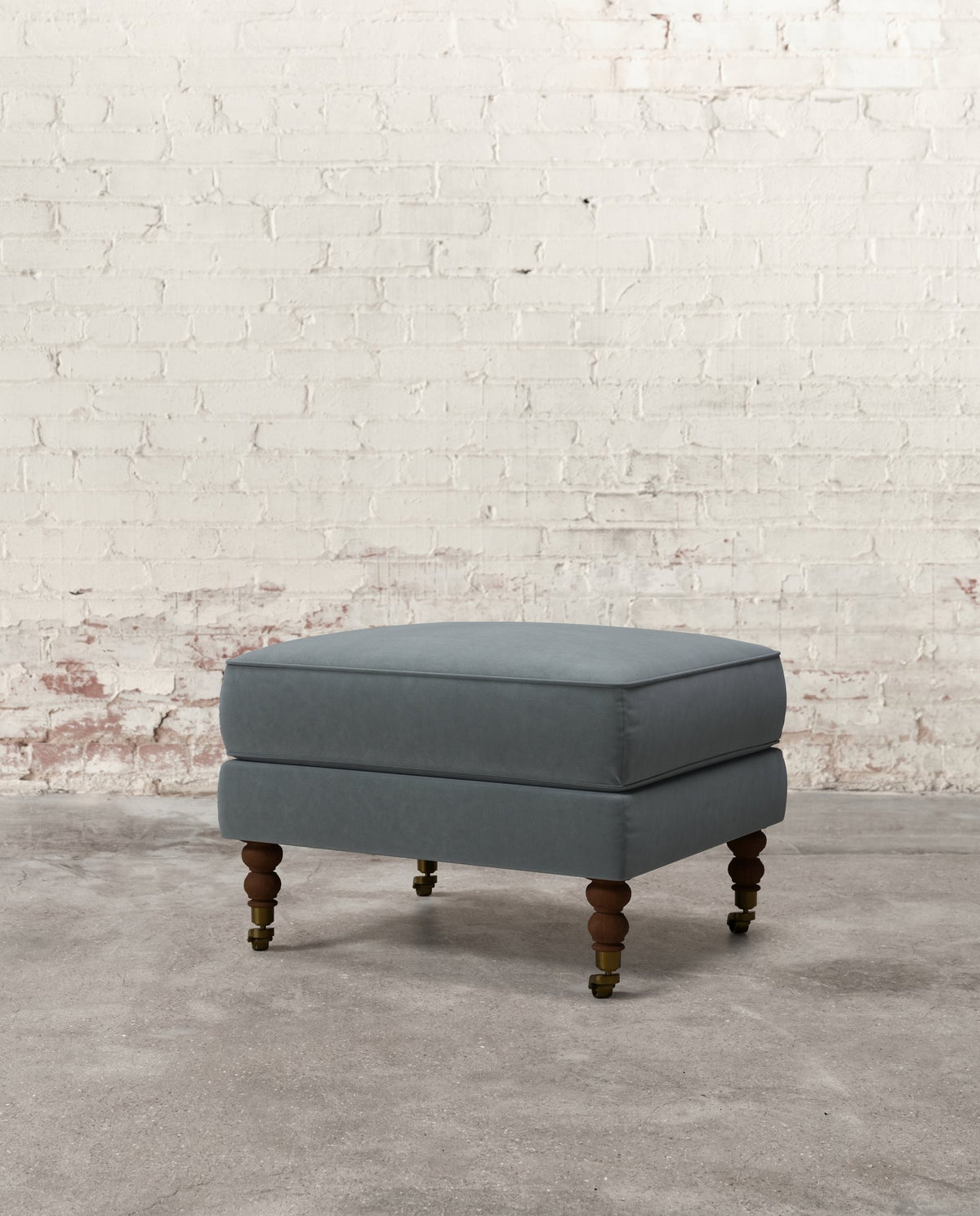 Francis Ottoman with Brass Casters