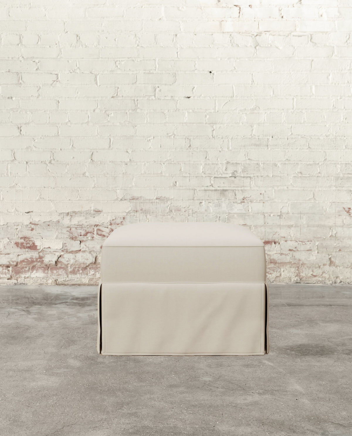 Francis Slipcovered Ottoman