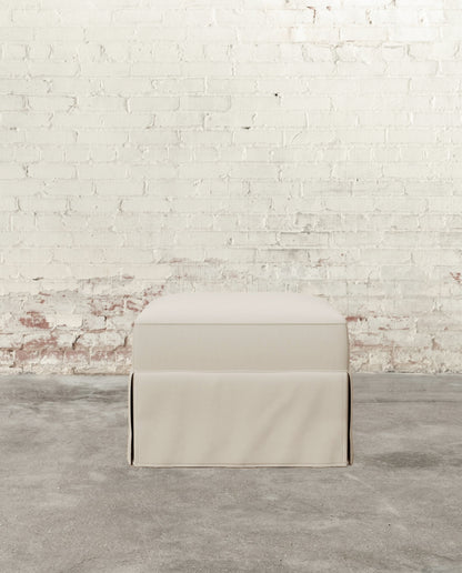 Francis Slipcovered Ottoman