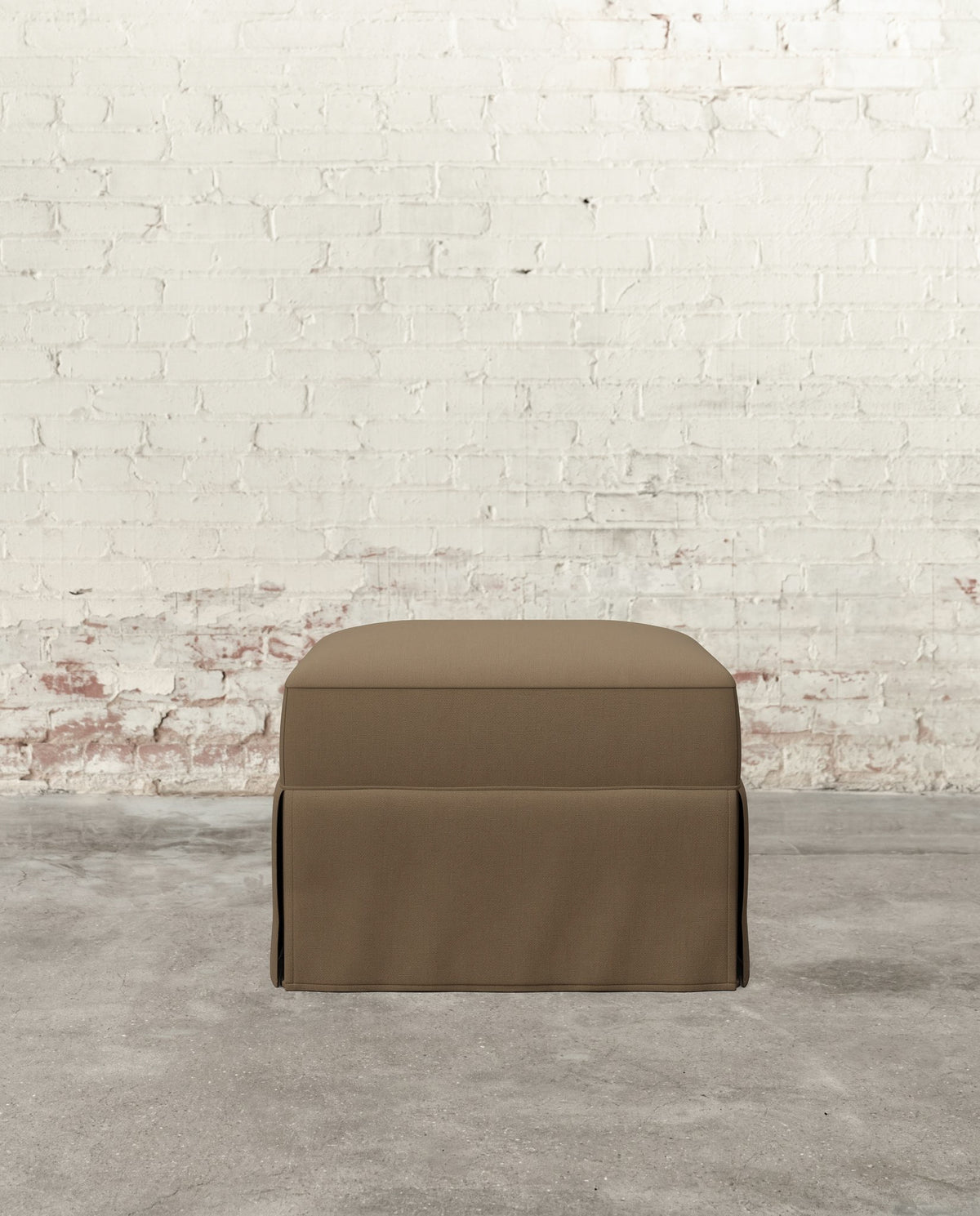 Francis Slipcovered Ottoman