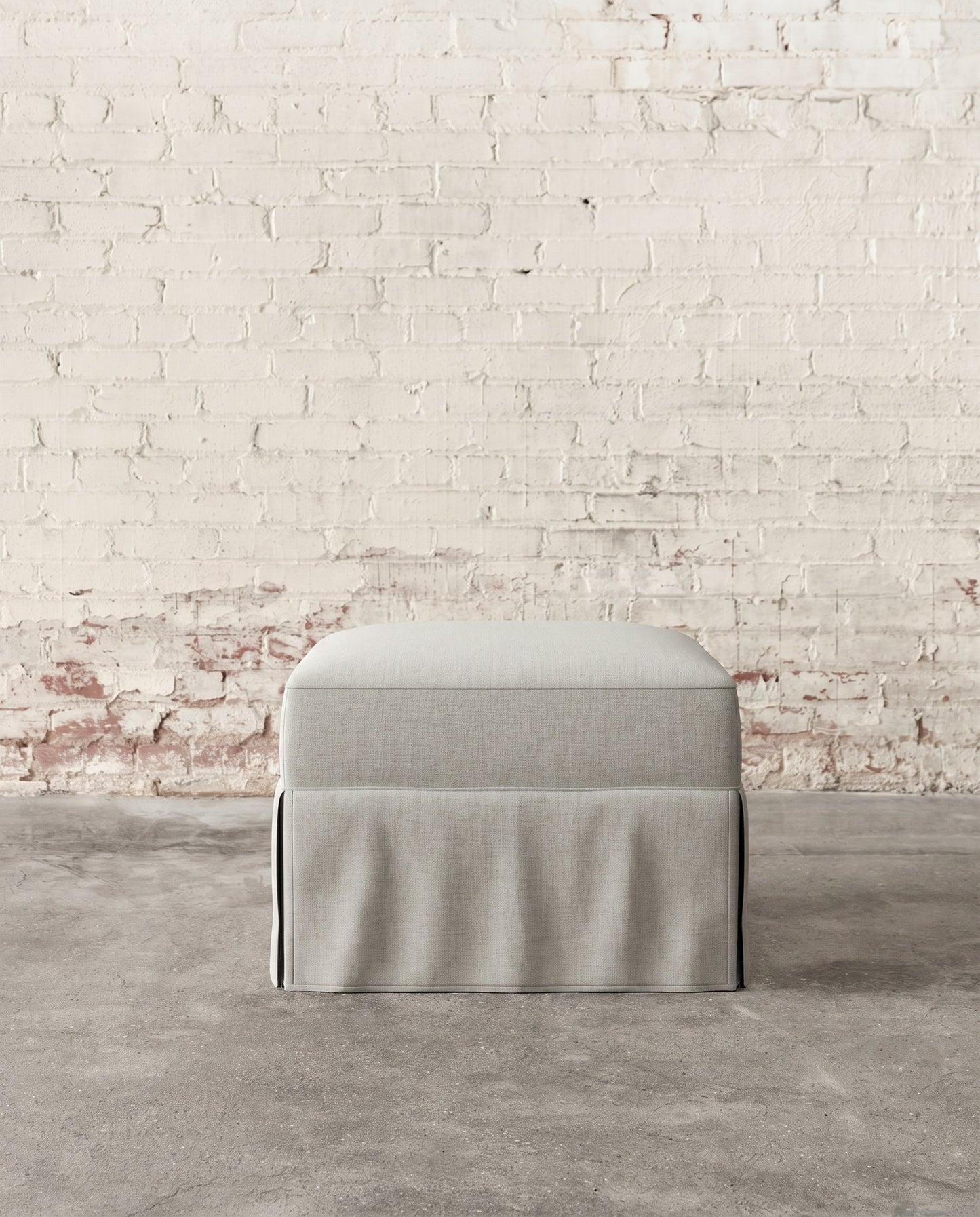 Francis Slipcovered Ottoman