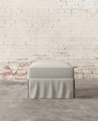 Francis Slipcovered Ottoman