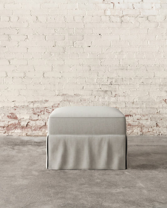 Francis Slipcovered Ottoman