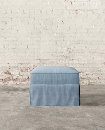 Francis Slipcovered Ottoman