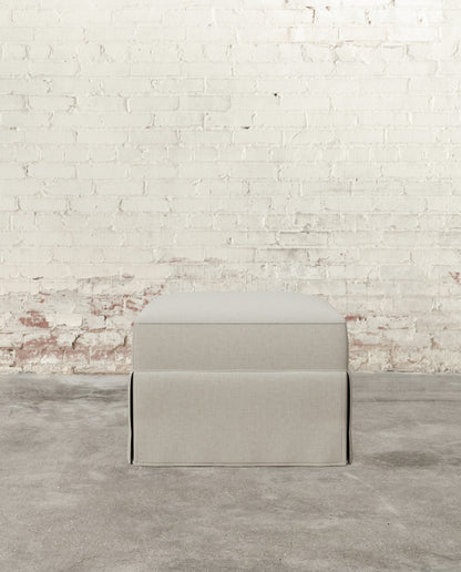 Francis Slipcovered Ottoman
