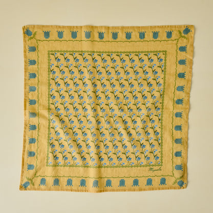 Garden Yellow Bandana untied