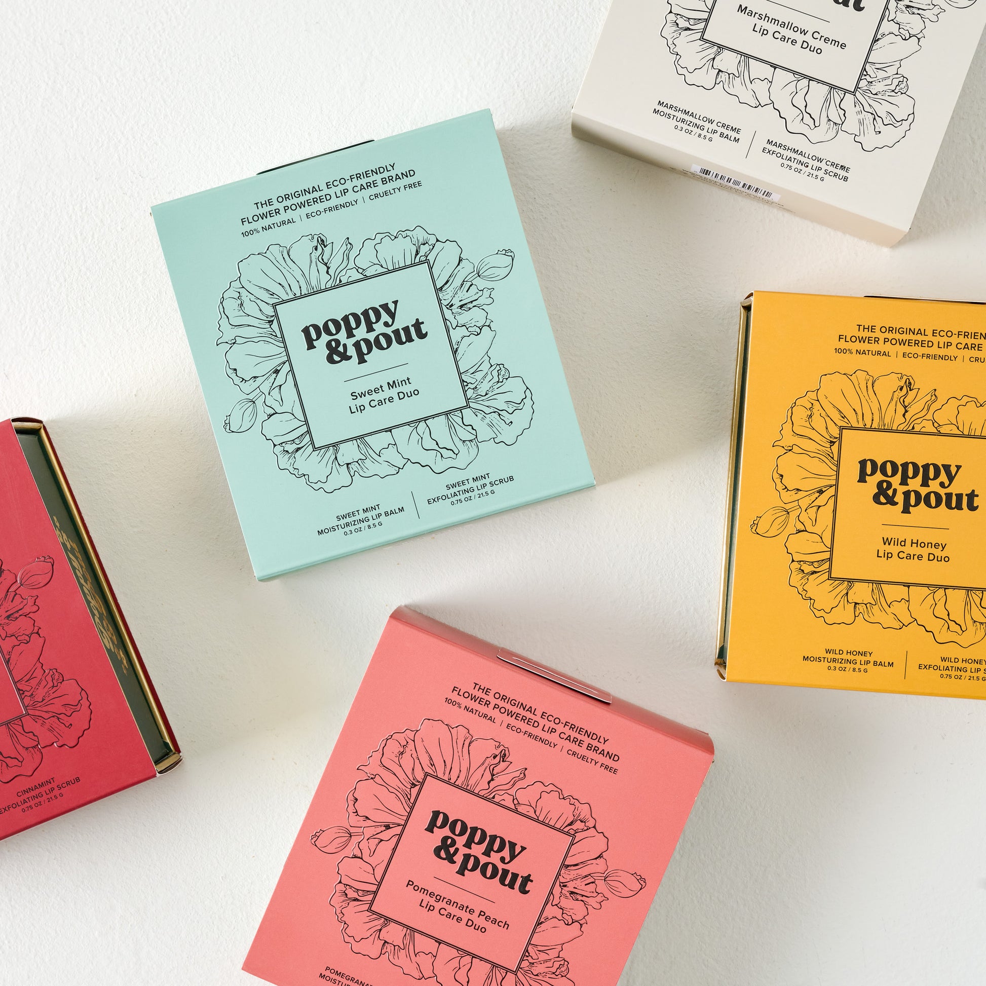 Poppy and Pout Lip Care Duo Sets