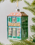 Bookshop Ornament shown on tree