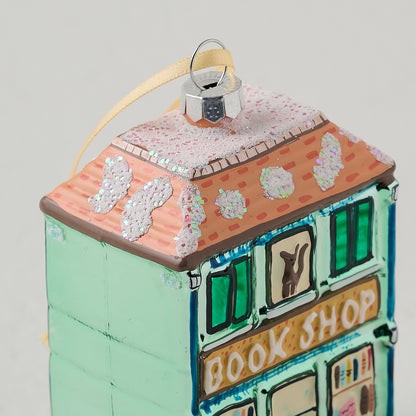 Bookshop Ornament up close