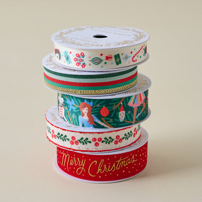 Nutcracker Holiday Ribbon Set shown stacked