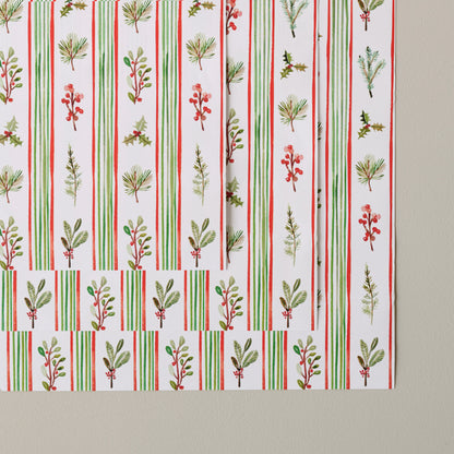 Holiday Garland Gift Wrap Sheets