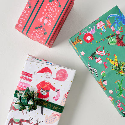 Holiday Gift Wrap shown on gifts