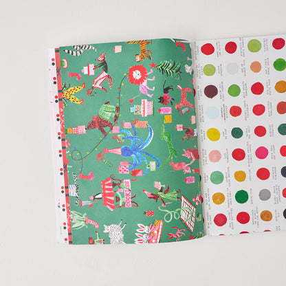 Holiday Gift Wrap Book open