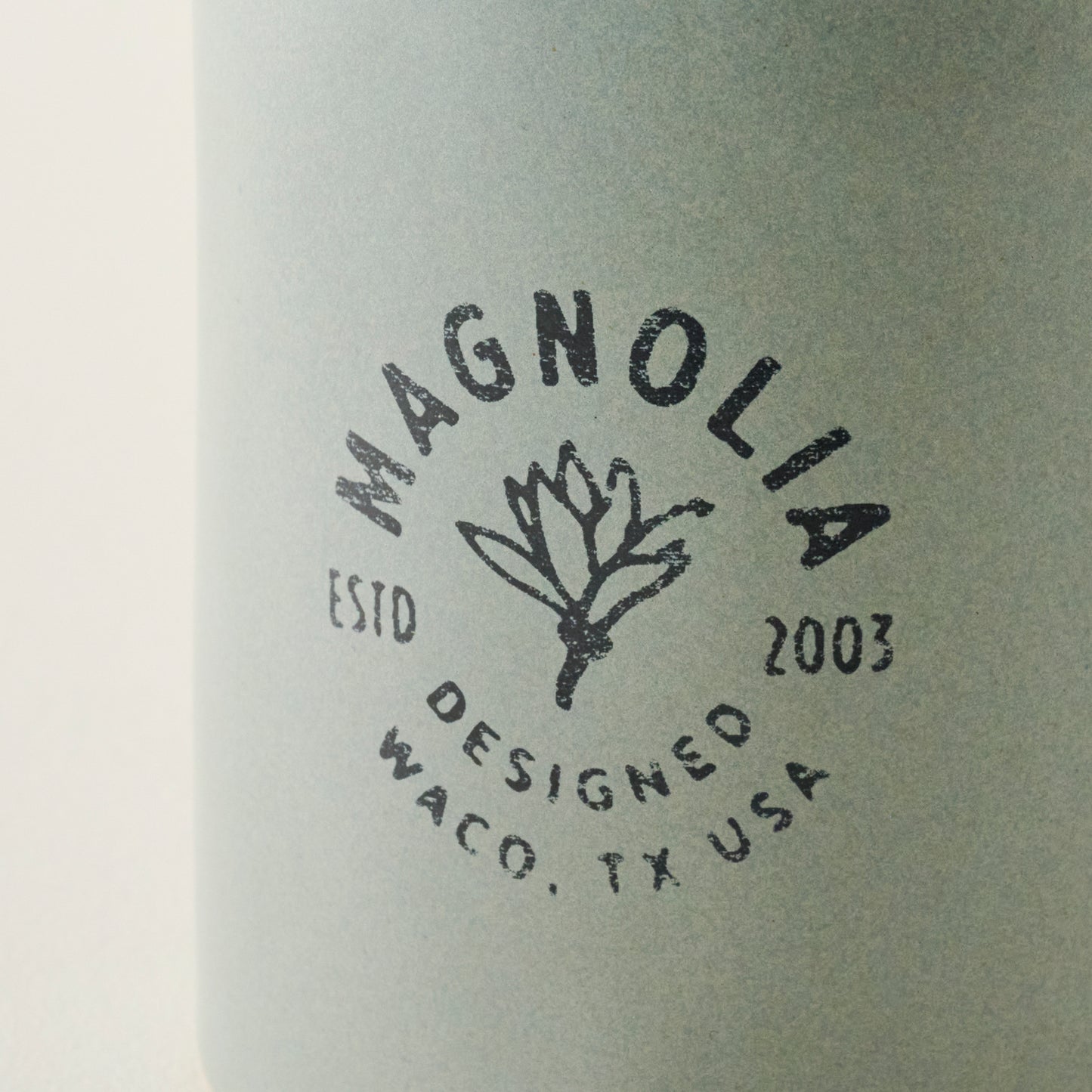 Magnolia French Blue Mug up close