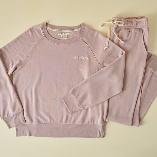 Homebody Adobe Rose Crewneck Loungewear Set