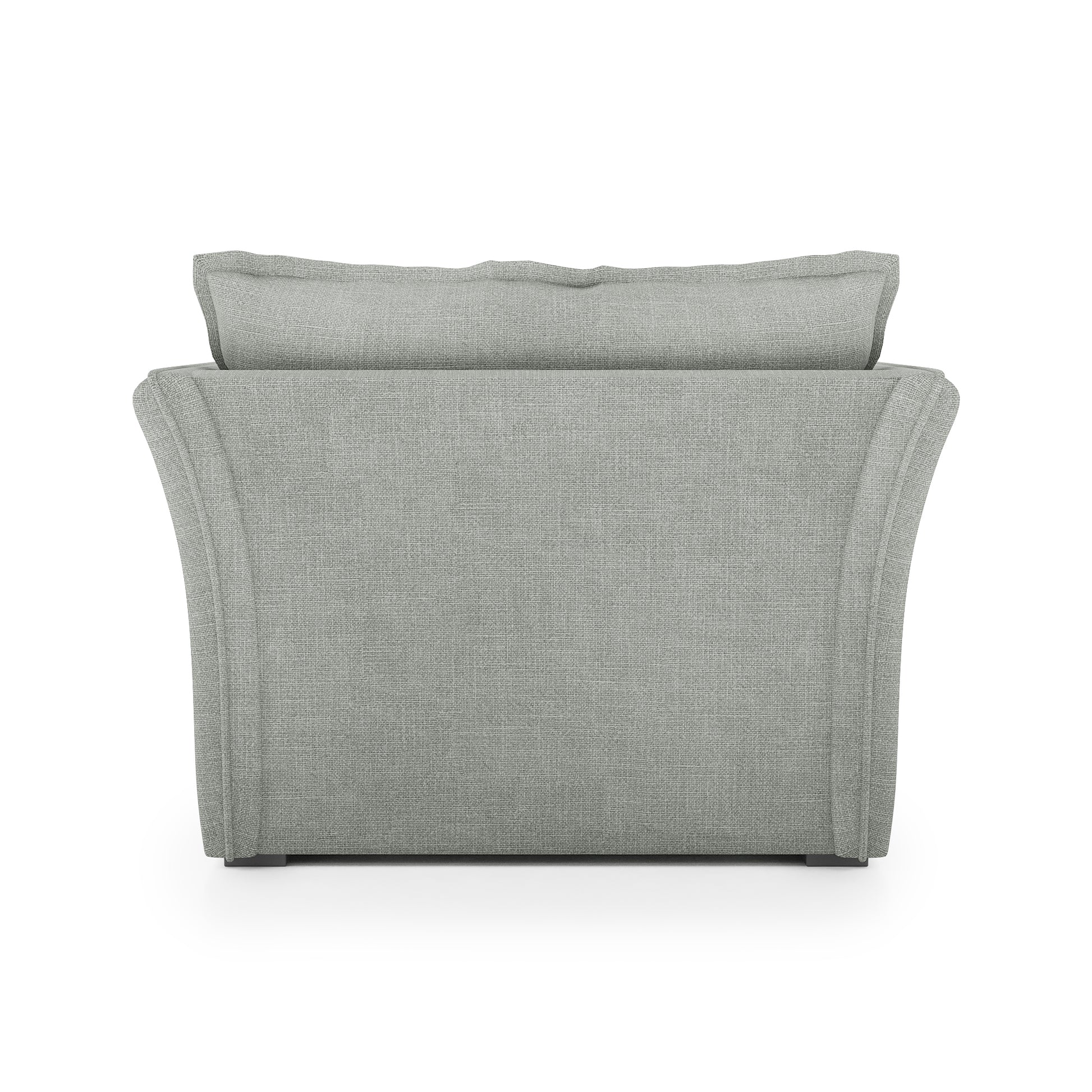 Sunday Chair dove grey linen back view