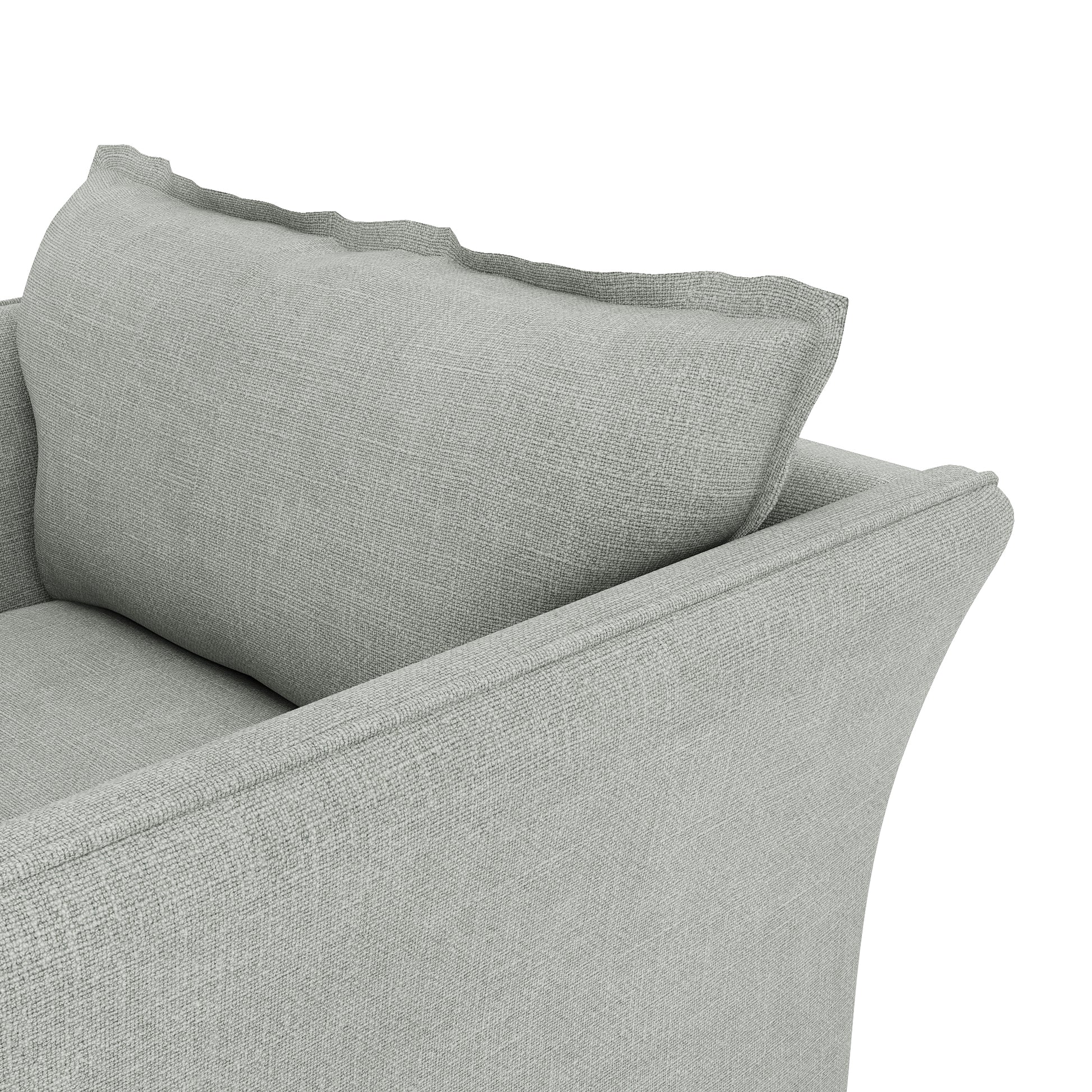 Sunday Chair dove grey linen close up