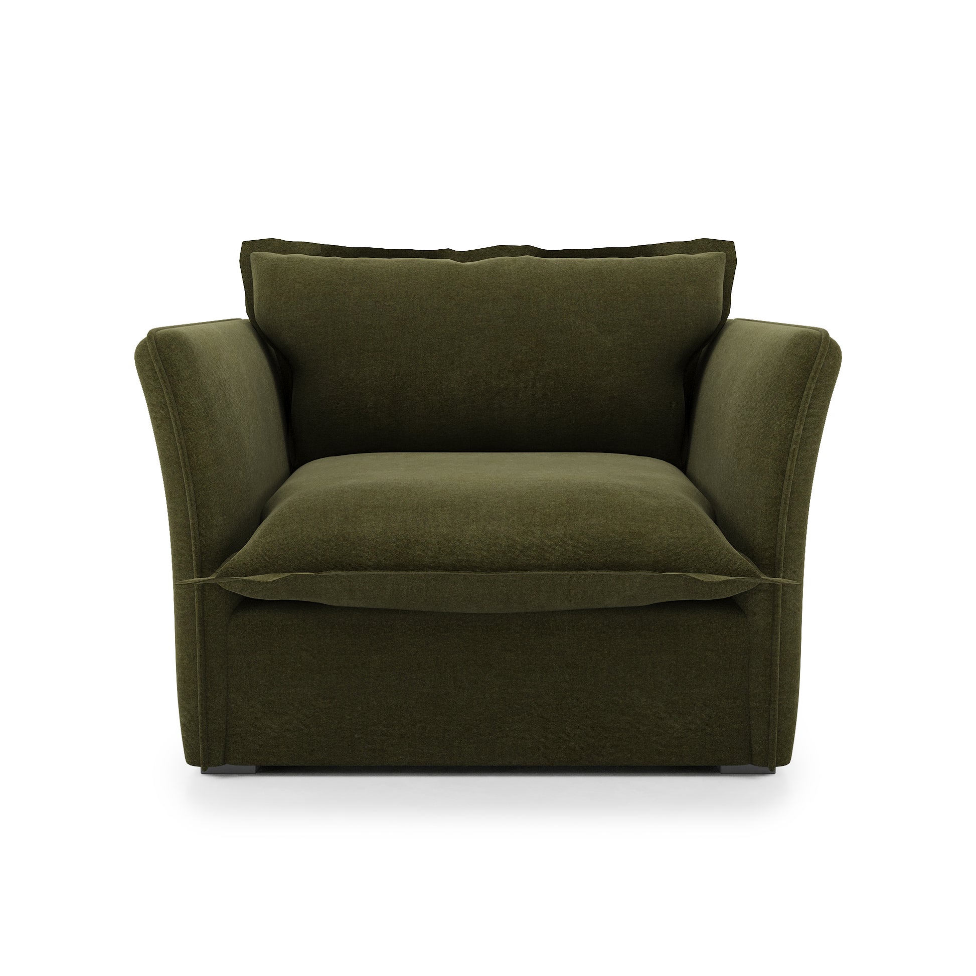 Sunday Chair forest velvet front view