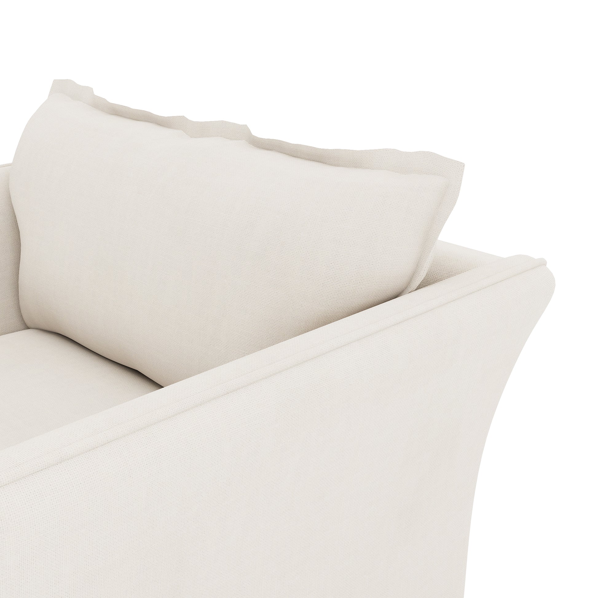 Sunday Chair ivory linen close up