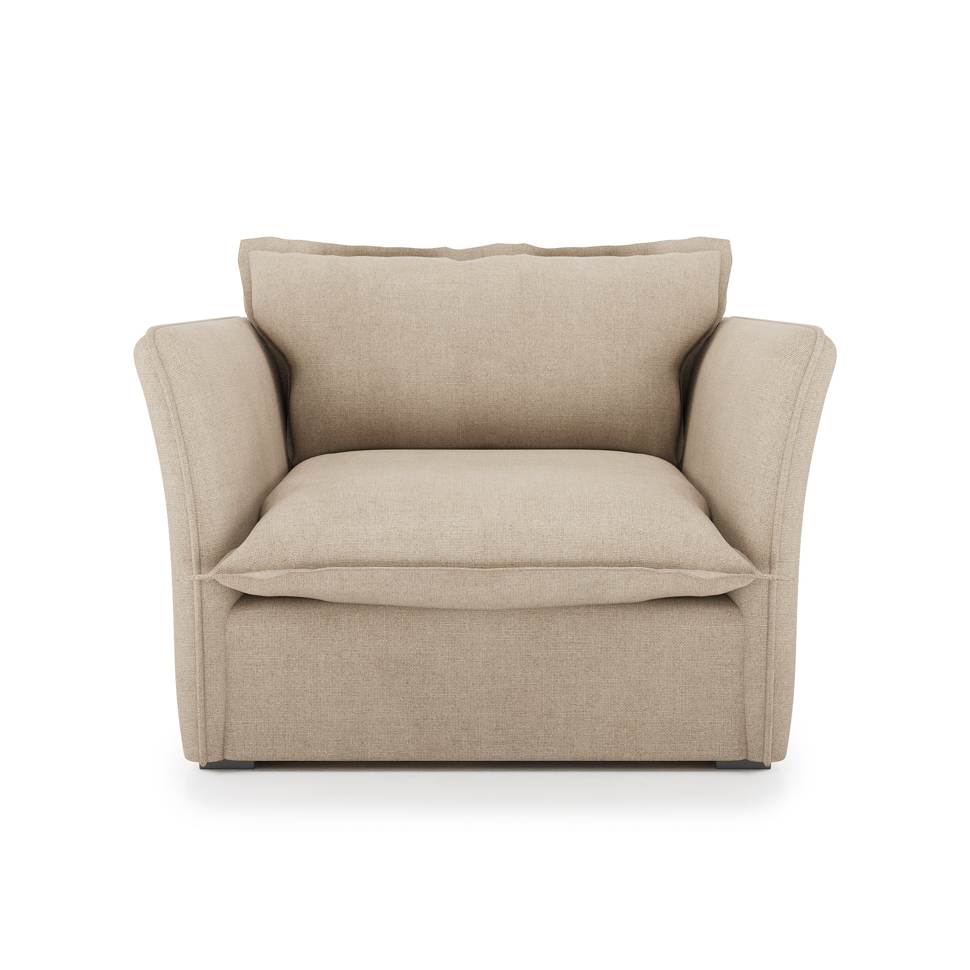 Sunday Chair natural linen front view