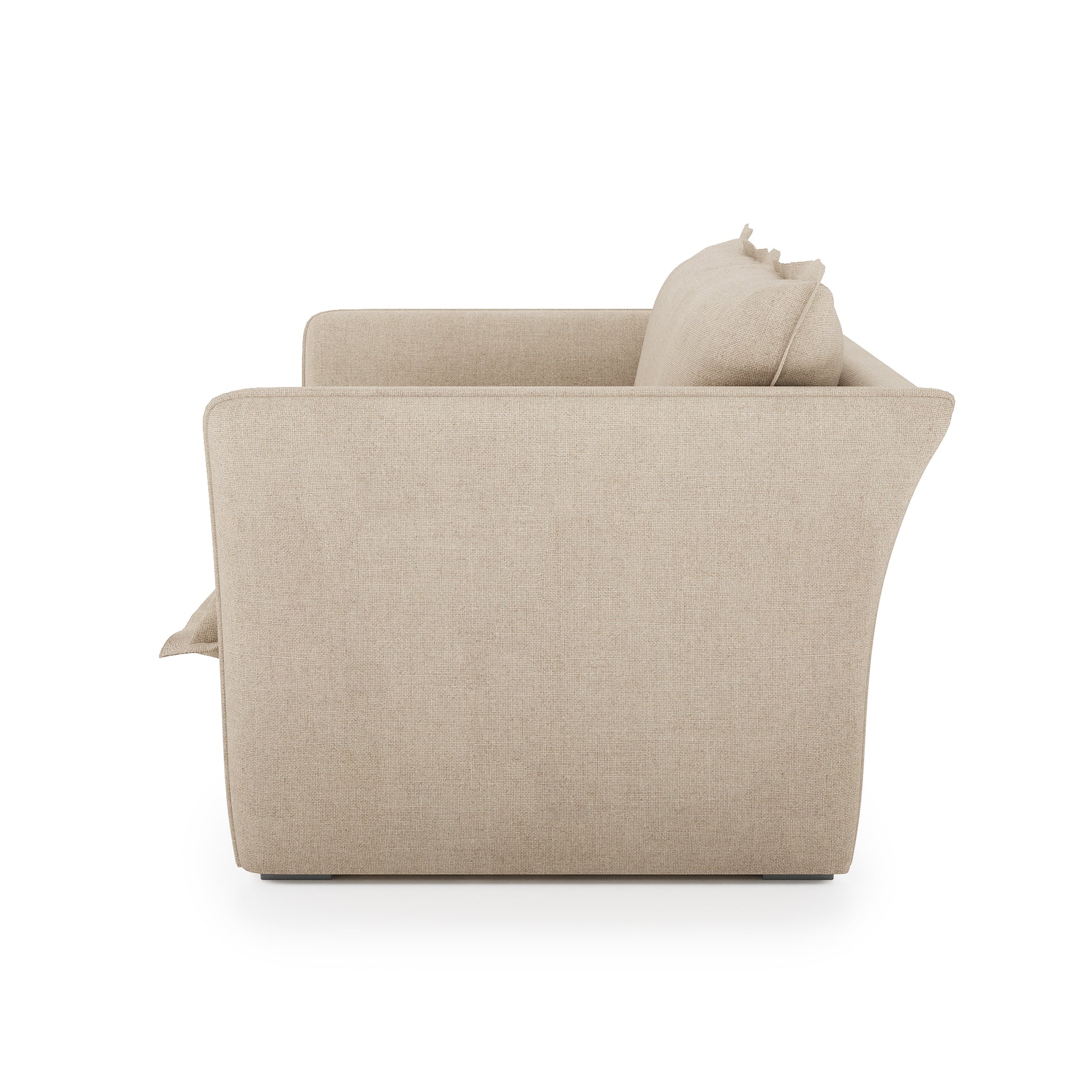 Sunday Chair natural linen side view